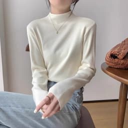 Áo thun GIỮ NHIỆT nữ tay dài cao cổ co giãn 4 chiều LÔNG 2 mặt, Áo giữ nhiệt dài tay nữ cổ cao chuẩn hàng đẹp m665 7