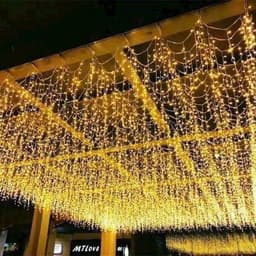 Đèn Led Mành Thả Rủ 6M 24 Sợi, 8m 32 sợi. 12 m 48 sợi  – Trang Trí Cafe, Ban Công, Tiệc Cưới 3