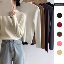 Áo thun GIỮ NHIỆT nữ tay dài cao cổ co giãn 4 chiều LÔNG 2 mặt, Áo giữ nhiệt dài tay nữ cổ cao chuẩn hàng đẹp m665 1