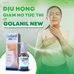 GOLANIL NEW- XỊT HỌNG HỖ TRỢ LÀM DỊU HỌNG GIẢM TRIỆU CHỨNG HO DO VIÊM ĐƯỜNG HÔ HẤP TRÊN 5
