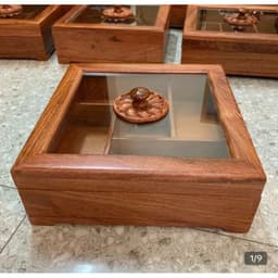 Khay bánh kẹo vuông gỗ Hương, khay gỗ mặt kính(27x10cm),khay đựng mứt Tết, đựng bánh kẹo 1