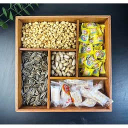Khay bánh kẹo vuông gỗ Hương, khay gỗ mặt kính(27x10cm),khay đựng mứt Tết, đựng bánh kẹo 7
