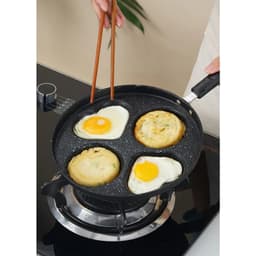 Chảo chiên ốp trứng 4 ngăn chống dính dùng được bếp từ 8