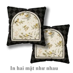 Gối tựa lưng sofa, trang trí phòng khách hoạ tiết RETRO PHÁP chất liệu nhung lông đào đẹp & hiện đại 9