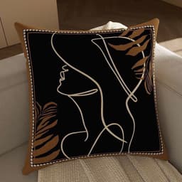 Gối tựa sofa, trang trí phòng khách hoạ tiết PHỤC HƯNG GOTHIC chất liệu nhung lông đào 3