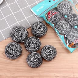 Set 6 búi cọ xong nồi chất liệu thép không gỉ 8