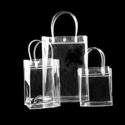 Túi xách mua sắm bằng nhựa PVC trong suốt chống thấm nước cao cấp tiện lợi, Chịu tải mạnh 6
