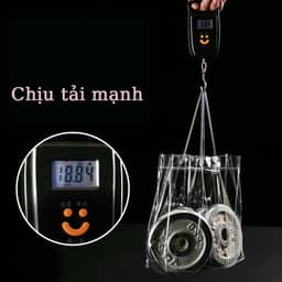 Túi xách mua sắm bằng nhựa PVC trong suốt chống thấm nước cao cấp tiện lợi, Chịu tải mạnh 2