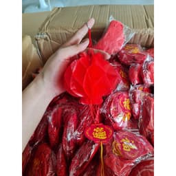 Đèn lồng tổ ong, đèn lồng đỏ Nilon 20cm/15cm/12cm treo trang trí Tết - đèn lồng chống nước 8