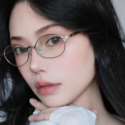 Gọng kính cận thời trang nam nữ ANDU dáng tròn dẹp phong cách 2YK chống tia UV - 20436 7