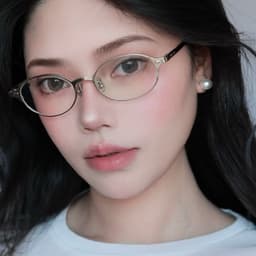 Gọng kính cận thời trang nam nữ ANDU dáng tròn dẹp phong cách 2YK chống tia UV - 20436 6