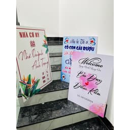 TA 30 - Bảng cổng cưới truyền thống, Bảng Welcome đám cưới, bảng tên cô dâu chú rễ, bảng hoa thiên điểu 3