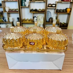 Hũ Đựng Mứt Tết Bánh Kẹo Chất Liệu Thủy Tinh Pha Lê Sang Trọng Dung Tích 300ML 5