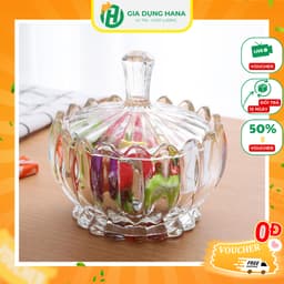 Hũ Đựng Mứt Tết Bánh Kẹo Chất Liệu Thủy Tinh Pha Lê Sang Trọng Dung Tích 300ML 3