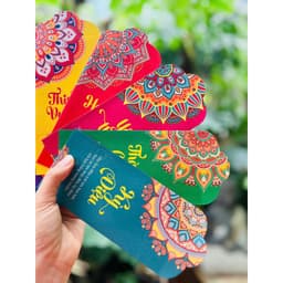Bao bì lì xì họa tiết Mandala Lingpa xấp 8 bao đủ màu sắc - thông điệp truyền cảm hứng, sống trí tuệ, yêu thương 2