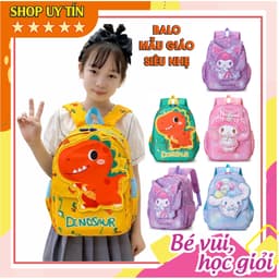 Balo mẫu giáo, mầm non bé trai, bé gái siêu nhẹ, chống thấm nước hình kuromi Melody Cinnamoroll sky 1