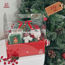 Hộp mica trong 2 ngăn có quai xách, hộp 2 ngăn bánh và hoa, hộp quà 2 ngăn 3