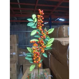 CÀNH LÁ TÁO , ĐUÔI CÔNG, TIM, RẺ QUẠT PHỦ MÀU VÀNG ĐỒNG TRANG TRÍ NHÀ CỬA 7