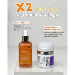 Combo Hỗ Trợ Dưỡng Sáng Da Maxclinic Vita-10 và Melatonin 5% 2