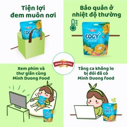 Trái cây sấy 360g, 180g COGY Mix trái cây sấy thơm ngon giòn tan tốt cho sức khỏe túi zip tiện lợi 4