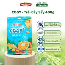 Trái cây sấy 360g, 180g COGY Mix trái cây sấy thơm ngon giòn tan tốt cho sức khỏe túi zip tiện lợi 5