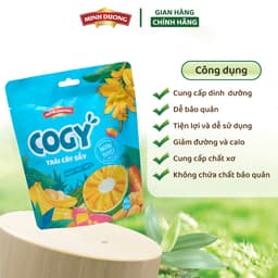 Trái cây sấy 360g, 180g COGY Mix trái cây sấy thơm ngon giòn tan tốt cho sức khỏe túi zip tiện lợi 6