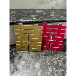 CHỮ HỶ CẦM TAY CHỤP ẢNH - TRANG TRÍ BÀN GIA TIÊN SIZE 18CM 3