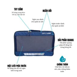 Set Túi Quần Áo Du Lịch Simple Carry Cloth Set  Thiết Kế Ngăn Đôi, Có Tay Cầm, Chống Thấm Tốt 9