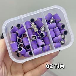 Vỏ nhám tím mài móng, nhám lụa tím, hộp 75 lõi 1