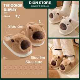 Giày sục lông Capybara dễ thương phong cách Hàn Quốc  nữ đẹp hottrend  Dionstore  1