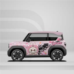 [HỎA TỐC] Tem dán xe VF3 - Decal Sticker dán xe -Decal​ Hình labubu Temxe.Net 3