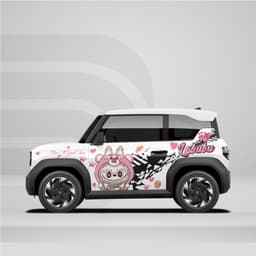 [HỎA TỐC] Tem dán xe VF3 - Decal Sticker dán xe -Decal​ Hình labubu Temxe.Net 1