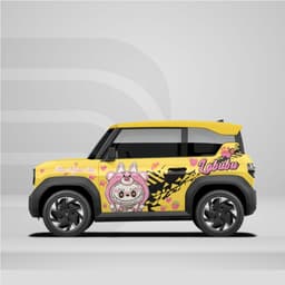 [HỎA TỐC] Tem dán xe VF3 - Decal Sticker dán xe -Decal​ Hình labubu Temxe.Net 2