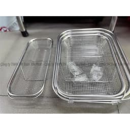 Rổ Inox Đa Năng Gác Chậu Rửa Chén/ Để Rau, Hoa Quả/ Phơi Đũa Muỗng (Inox 201) 8