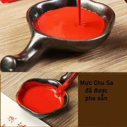 Mực Chu Sa "Nước" (pha sẵn) vẽ, thư pháp, phong thủy, khai nhãn, linh phù... 7