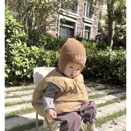 [6-24 THÁNG TUỔI] Mũ Len Trẻ Em Boston Hàn Quốc Cao Cấp, Mũ Len Cóịt Tai Ấm Áp Mùa Đông Có In Chữ, Mũ Len Dệt Kim - M12 9