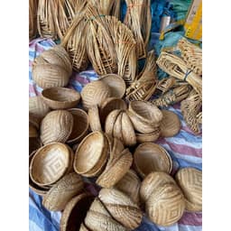 Quang gánh thúng hun khói, quang gánh mây tre trang trí Tết nhiều size 4