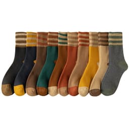 Set 10 Đôi Tất Kẻ Lót Lông Vintage Cực Mềm Mại, Giữ Ấm Siêu Tốt (miễn phí ship) 2