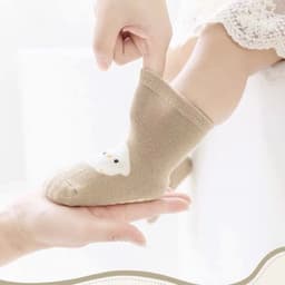 Set 5 Đôi Tất Trẻ Em Sơ Sinh Thú Cotton Chống Trơn Trượt Cho Bé Trai, Bé Gái Đi Cực Xinh SS17 { T310 } 9