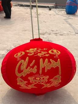 CẦU NHUNG - ĐÈN LỒNG NHUNG  đủ size 60cm - 80cm - 100cm Lồng Đèn Đỏ Trang Trí Tết Bằng Vải Nhung 2026 Họa Tiết 4