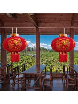 CẦU NHUNG - ĐÈN LỒNG NHUNG  đủ size 60cm - 80cm - 100cm Lồng Đèn Đỏ Trang Trí Tết Bằng Vải Nhung 2026 Họa Tiết 7