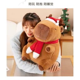 Gấu Bông CapyBara Đội Mũ Noel - Chuột Lang Nước Mẫu Giáng Sinh Đủ Kích Thước Làm Quà Tặng Cho Bạn Gái nhà MIU GẤU XINH 3