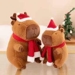Gấu Bông CapyBara Đội Mũ Noel - Chuột Lang Nước Mẫu Giáng Sinh Đủ Kích Thước Làm Quà Tặng Cho Bạn Gái nhà MIU GẤU XINH 4