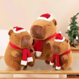 Gấu Bông CapyBara Đội Mũ Noel - Chuột Lang Nước Mẫu Giáng Sinh Đủ Kích Thước Làm Quà Tặng Cho Bạn Gái nhà MIU GẤU XINH 1