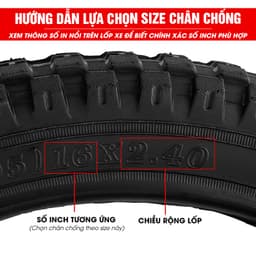 Chân chống xe đạp trẻ em chắc chắn có núm cao su chống trơn trượt, đủ size 12/ 4/16/18/20inch CCTECN 2
