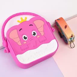[size trung] Túi xách silicon hình voi 2 trong 1 cầm tay đeo chéo thời trang đựng bao bì lì xì, mỹ phẩm 6