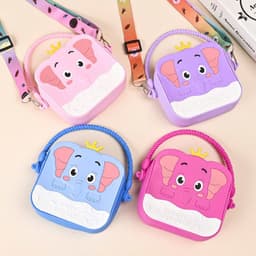 [size trung] Túi xách silicon hình voi 2 trong 1 cầm tay đeo chéo thời trang đựng bao bì lì xì, mỹ phẩm 3