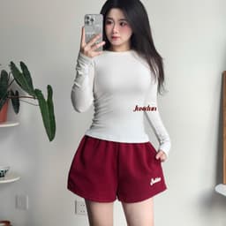 Quần short nữ đùi nỉ ép không xù Justdun H46 5