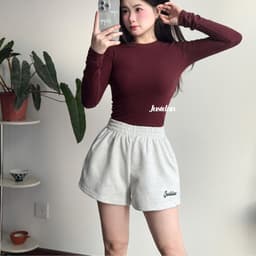 Quần short nữ đùi nỉ ép không xù Justdun H46 6