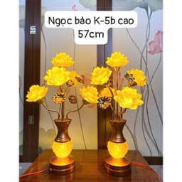 Cặp đèn thờ thần tài 5 bông RỒNG VIỆT, đèn thờ gia tiên hợp kim cao 57cm chất lượng cao. 1